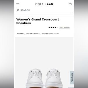 Cole Haan Women's White Grand Crosscourt Sneakers